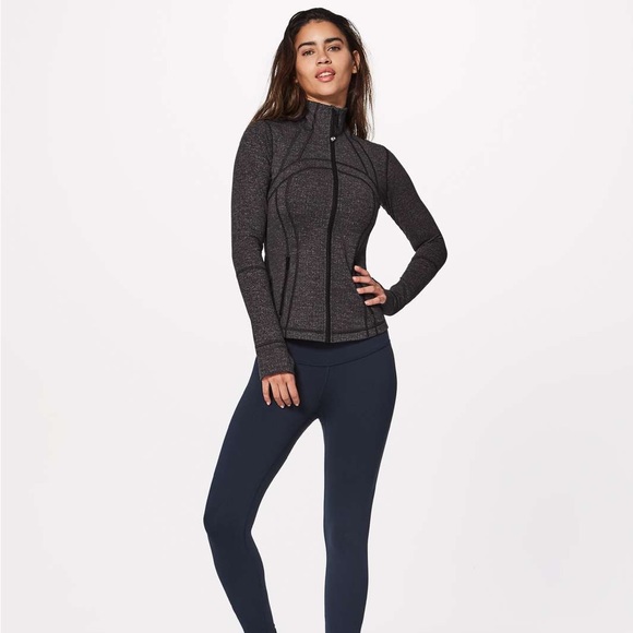 NWOT Lululemon Define Jacket LUON VARIEGATED KNIT BLACK HEATHERED BLACK - Picture 3 of 6